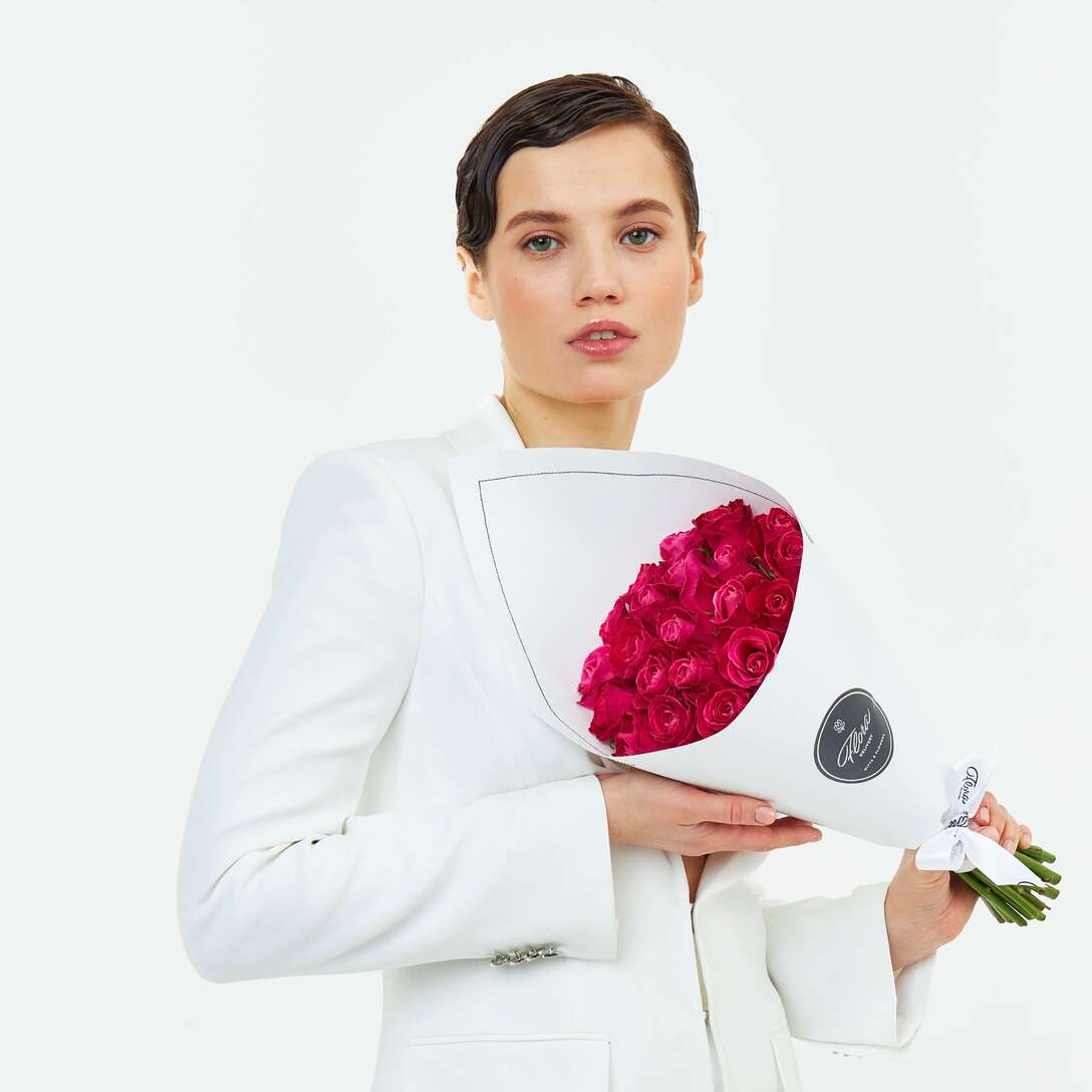 Букет из 21 розы 