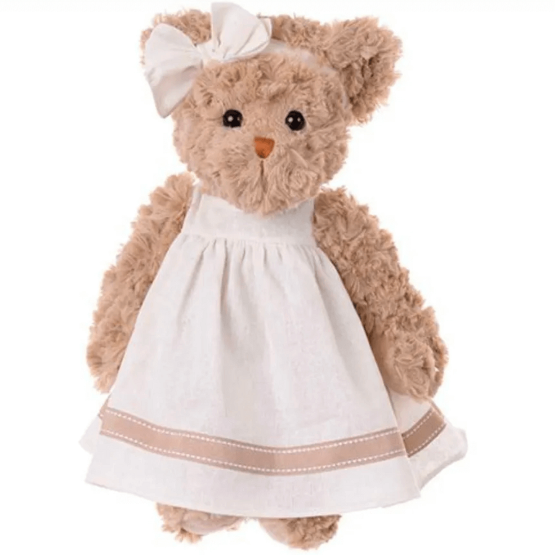 Мягкая игрушка медведь Марина в белом платье «Bukowski» 40 см