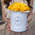 Шляпная коробка Demi "Розы Кения Yellow" WHITE