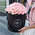 Шляпная коробка Grand с розовыми розами  BLVCK