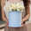 Шляпная коробка Demi "Розы Кения White" BLUE