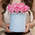 Шляпная коробка Demi "Розы Кения Cherry" BLUE