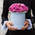 Шляпная коробка Demi "Розы Misty Bubbles" BLUE