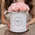 Шляпная коробка Demi "Розы Кения Pink" WHITE