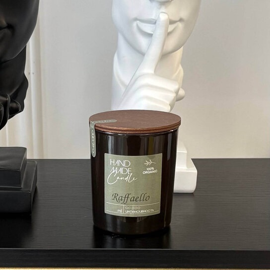 Интерьерная ароматическая свеча с деревянным фитилем "Raffaello" 180 мл