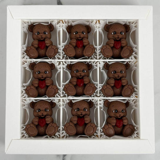 Конфеты ручной работы Мишки 9 шт (150 гр)