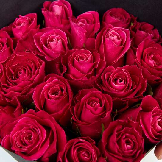 Букет из 21 розы "Cherry O! Kenya" BLVCK