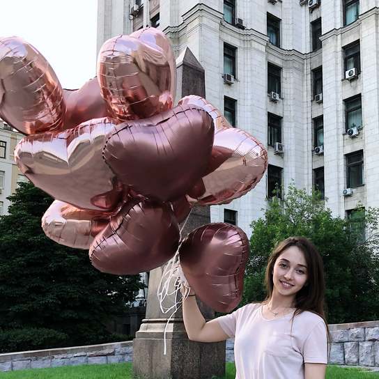 Набор шаров "Шоколадные сердца" 11 шт