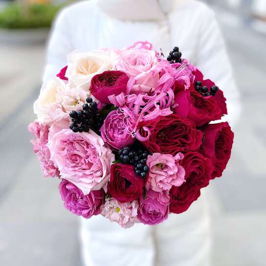 Букет "Amore Amore" в шляпной коробке Petit PINK