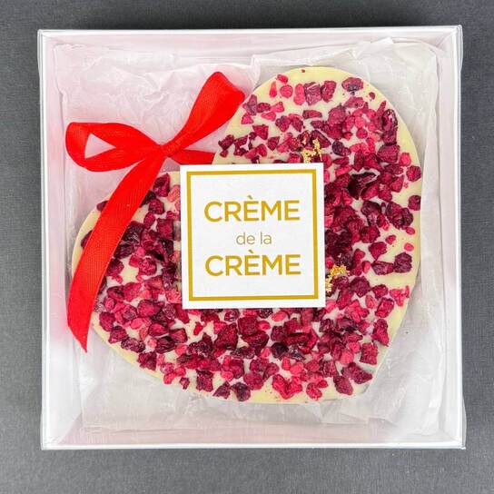 Шоколадное сердце "Crème de la Crème" с вишней и малиной 80 гр