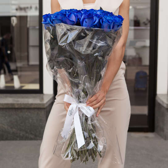 Букет из 51-й синей розы