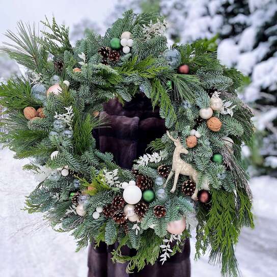 Венок новогодний "Зимний лес"