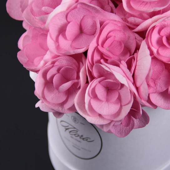 Шляпная коробка Demi "Гортензии Pink" WHITE Фото 3