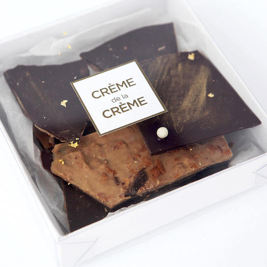 Коробочка элитного ломаного шоколада "Crème de la Crème" .