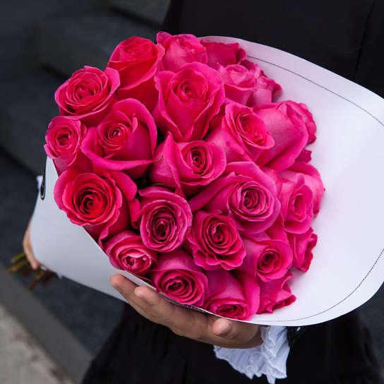 Букет 25 роз "Pink Floyd" WHITE