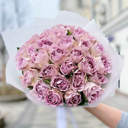 Букет из 35 роз "Purple Kenya"