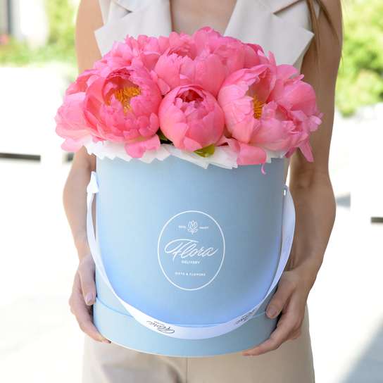 Шляпная коробка Grand "Coral Сharm" BLUE