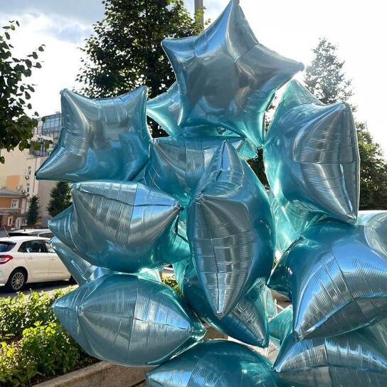 Набор шаров «Голубые звёзды» 15 шт.