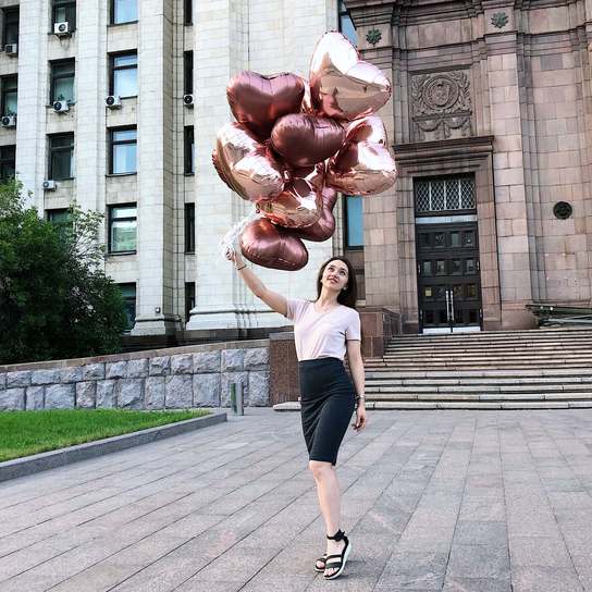 Набор шаров "Шоколадные сердца" 11 шт