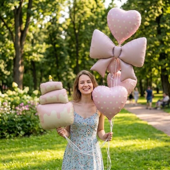Набор воздушных шаров «Cake and Bow» (6 шаров)