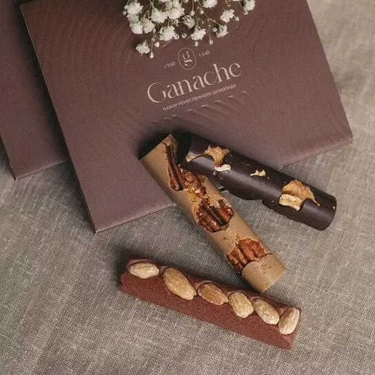 Набор ремесленного шоколада Ganache «Батончики» 125 гр Фото 2