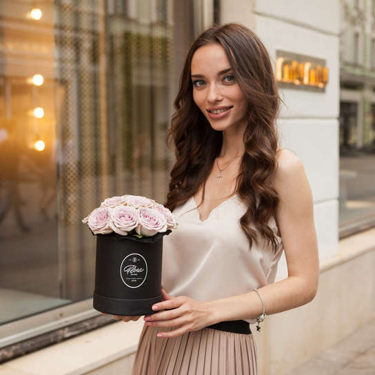 Шляпная коробка Demi "Розы Кения Purple" BLVCK Фото 3