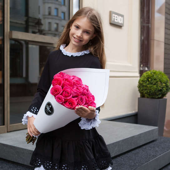 Букет 25 роз "Pink Floyd" WHITE