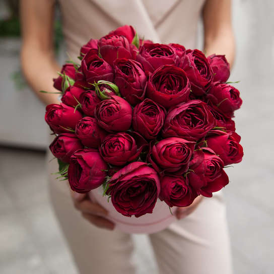 Шляпная коробка Demi "Розы Red Lace" PINK