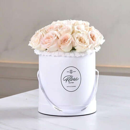 Шляпная коробка Grand "Розы White O'Hara" WHITE
