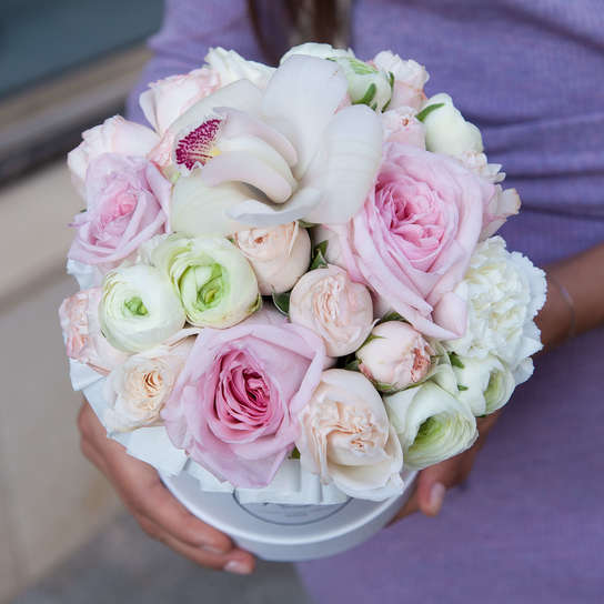 Шляпная коробка Demi "Melissa" WHITE