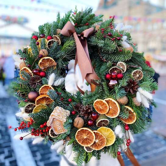 Венок новогодний "Happiness"