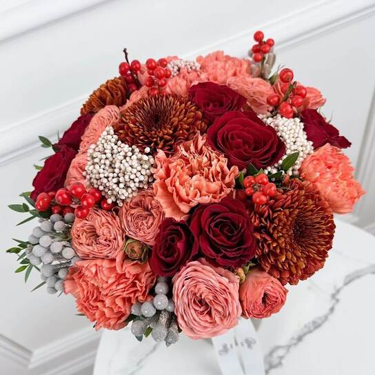 Букет "Velvet Harvest" в вазе