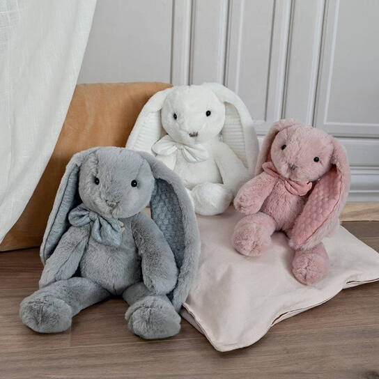 Мягкая игрушка в подарочной коробке Заяц "Lapin Gris perle" Histoire d'Ours 30 см