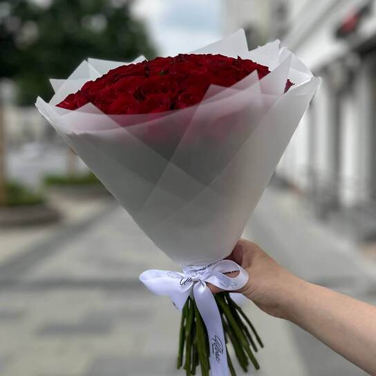 Букет из 35 роз "Red Kenya"