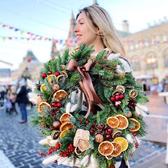 Венок новогодний "Happiness"