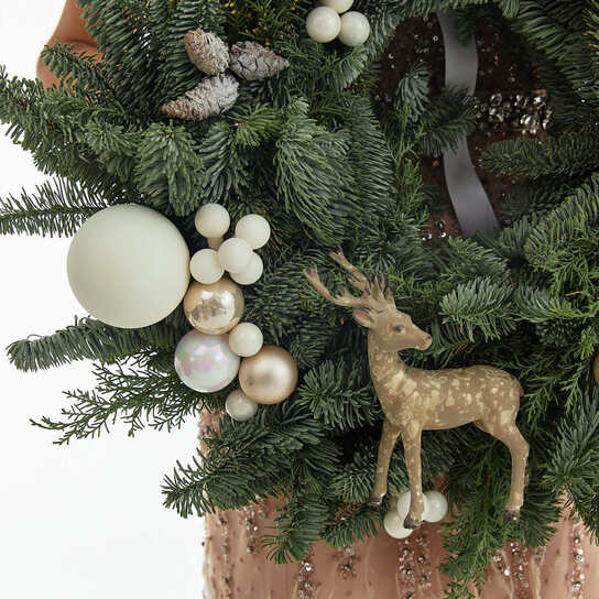 Венок новогодний "Пихтовый лес"