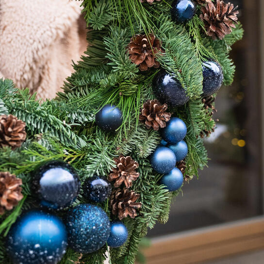 Венок новогодний "Ультрамарин"