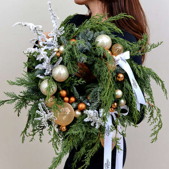 Венок новогодний "Янтарь"